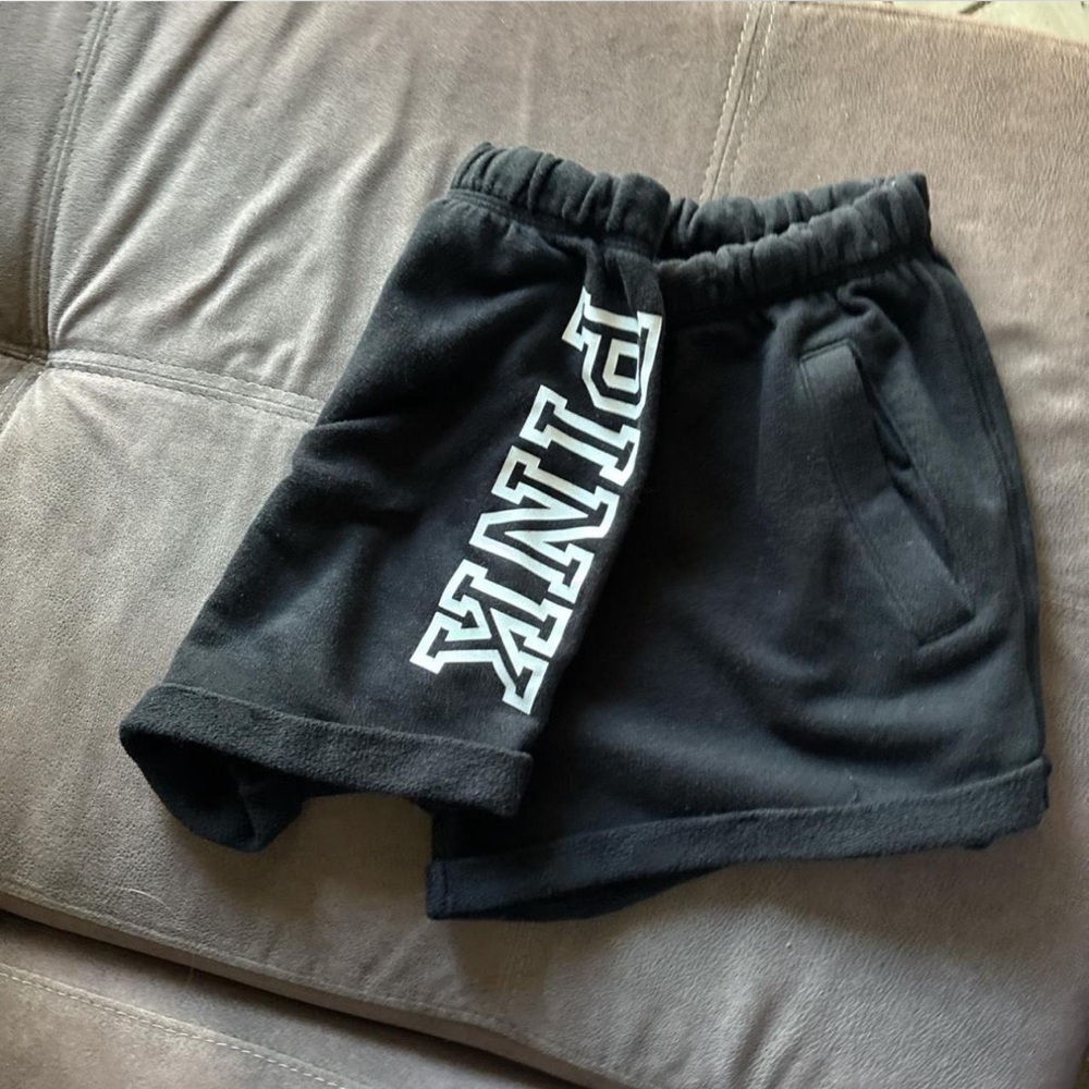 PINK Victoria's Secret Black Lounge Shorts